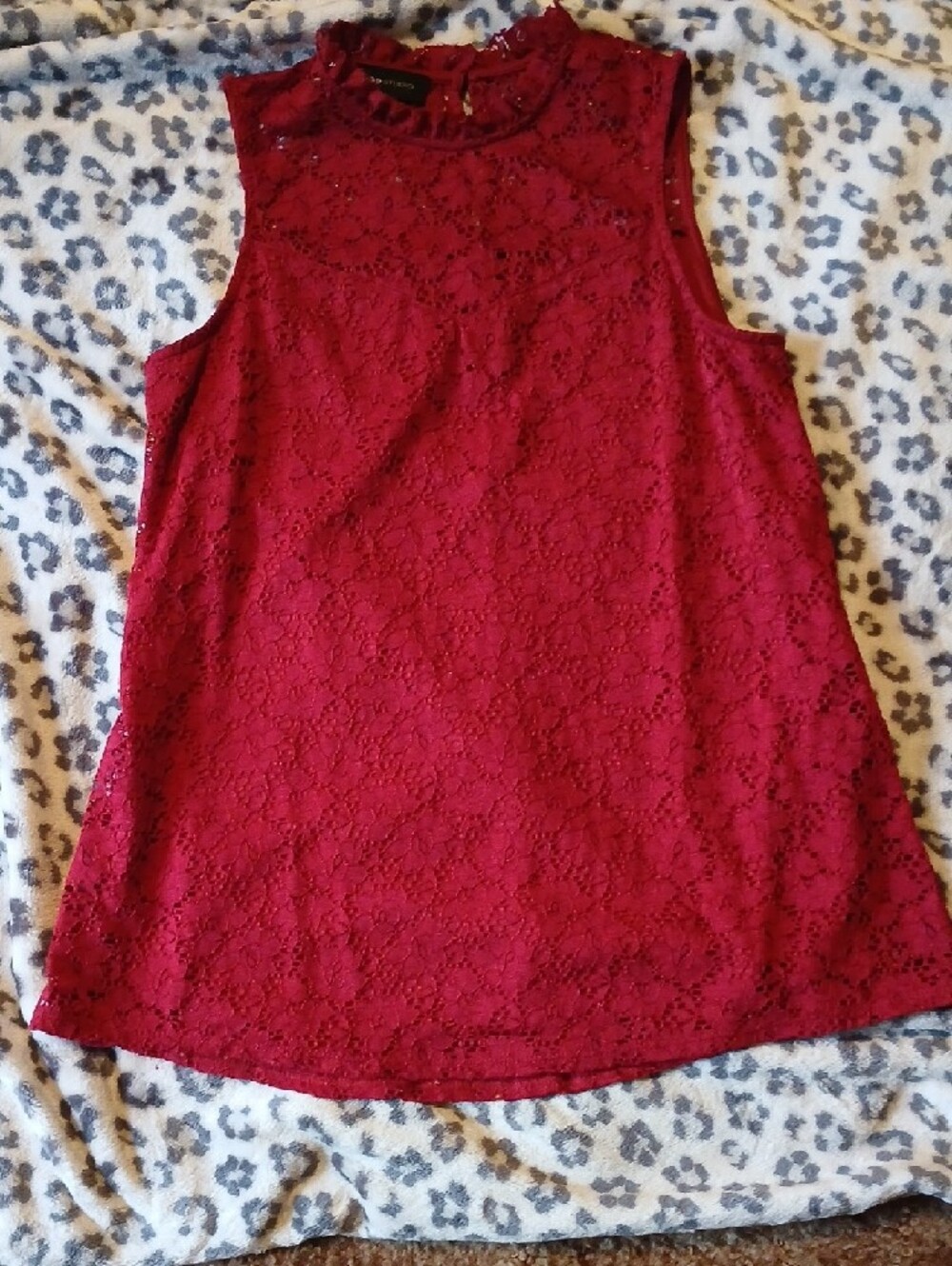 AB Studio Fuchsia Lace Sleeveless Camisole